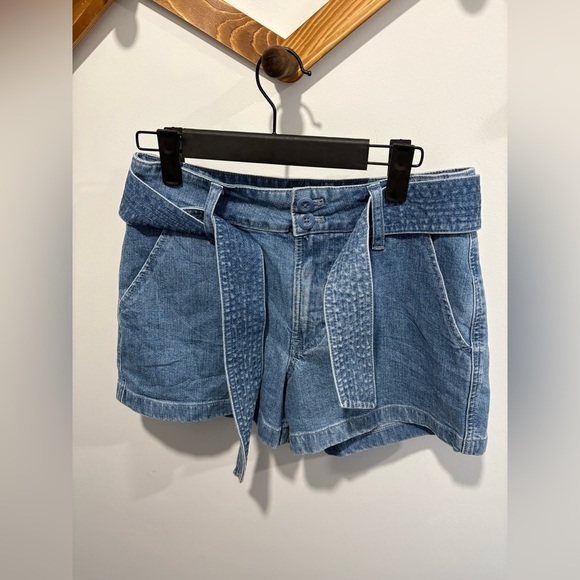 J CREW DENIM BOW TIE UP SHORTS - Picture 2 of 6